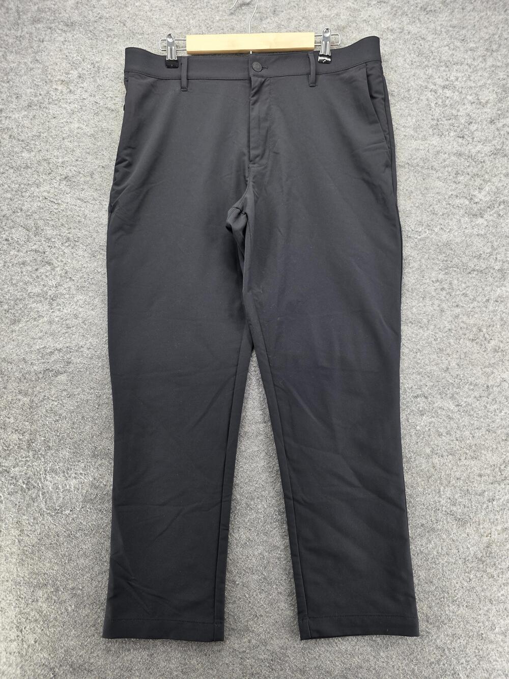 Banana Republic Pants Mens 34x29 Black Dress Slim Knit Polyester Flat Front